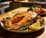 baked salmon fillet with lemon