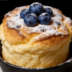 oven-baked blueberry muffin with a golden brown top and soft texture