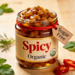sugar-free berry jam made with natural sweeteners, spread on a piece of toast